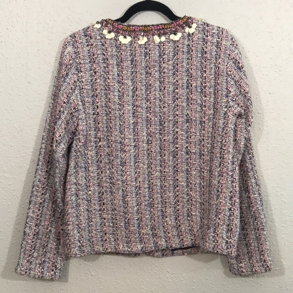 Summer of Love Anthropologie Beaded Tweed Jacket size M - Picture 5 of 12